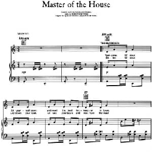 Master of the House _外国歌谱