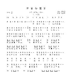 不管你是谁_歌曲简谱_词曲:黄百鸣 黄百鸣