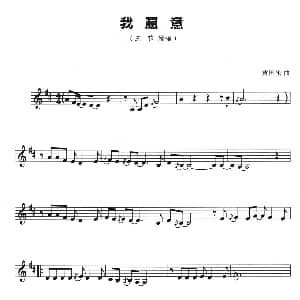 葫芦丝谱 | 我愿意 五线谱 黄国伦