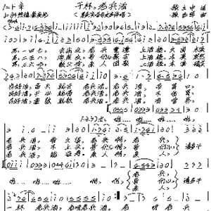 干杯,老兵酒_歌谱投稿_词曲:张立中 张艺军