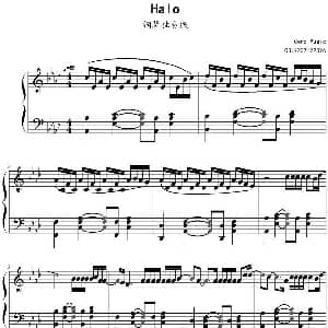 Halo 钢琴谱