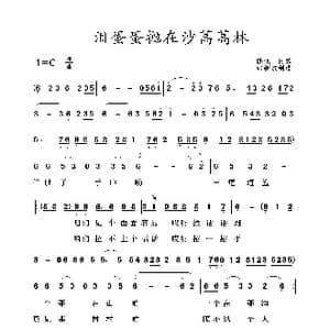 泪蛋蛋抛在沙蒿林_歌曲简谱