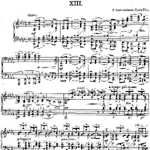 拉赫玛尼诺夫 钢琴前奏曲24 降D大调 Op.32 No.13 钢琴谱 拉赫玛尼诺夫