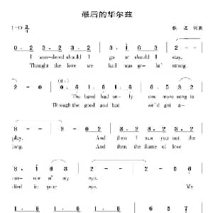 The Last Waltz 美国 _外国歌谱