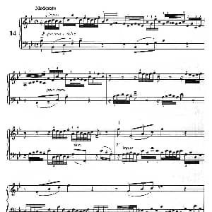 二部创意曲 No.14 钢琴谱 巴赫 巴赫