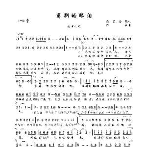 离别的眼泪_歌曲简谱_词曲:晓雪 潘攀 潘攀