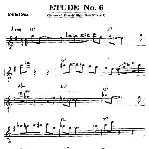 萨克斯谱 | ETUDE No.6 中音萨克斯超吹练习曲