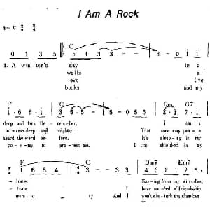 I Am A Rock 美国 _外国歌谱