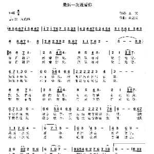 最后一次说爱你_歌曲简谱_词曲:王文 高立志