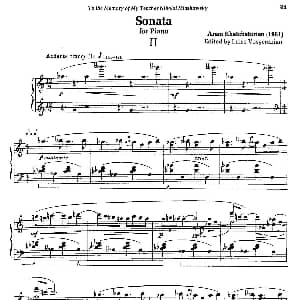 Piano Sonata in E flat Major Op.95 钢琴谱 阿拉姆 伊里奇 哈恰图良