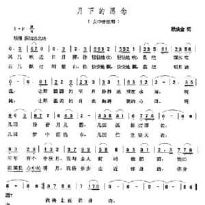 月下的思念_民歌简谱_词曲:顾焕金 张玉晶