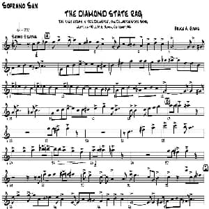 萨克斯谱 | THE DIAMOND STATE RAG 四重奏 高音萨克斯分谱