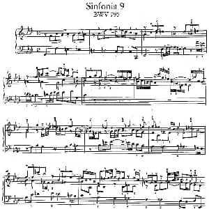 Sinfonia 9 BWV 795 钢琴谱