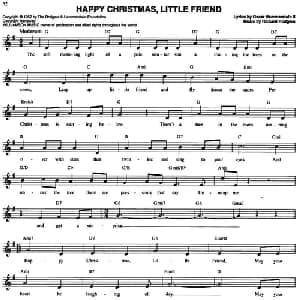 HAPPY CHRISTMAS,LITTLE FRIEND_外国歌谱