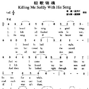 轻歌销魂_外国歌谱_词曲:诺曼 金贝尔 查尔斯 福克斯 诺曼 金贝尔 查尔斯 福克斯