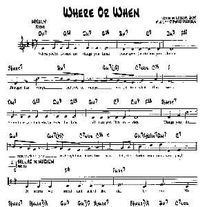 WHERE OR WHEN 降B爵士乐谱