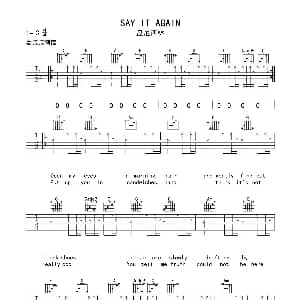 Say it again 吉他谱 盘尼西林乐队 葛叔叔制谱