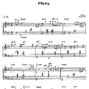 Misty 钢琴谱
