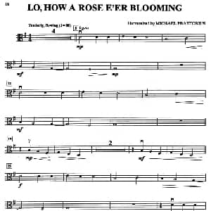 LO,HOW A ROSE E'ER BLOOMING 中提琴分谱
