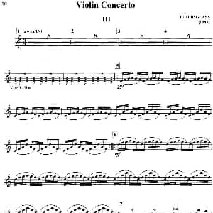 小提琴谱 | PHILIP GLASS Violin Concerto 格拉斯小提琴协奏曲III 格拉斯