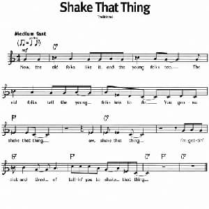 蓝调音乐:Shake That Thing_外国歌谱