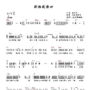 别怕我伤心_歌曲简谱_词曲:李宗盛 李宗盛