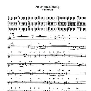 电子琴谱 | G弦上的永叹调