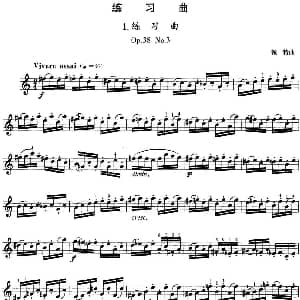 小提琴谱 | 小提琴考级第五级 练习曲 6首