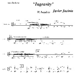 萨克斯谱 | Ingravity 第二乐章 上低音萨克斯分谱 Javier Jacinto