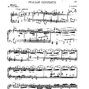 Italian Concerto BWV 971 钢琴谱 约翰 塞巴斯蒂安 巴赫 J.S.Bach,