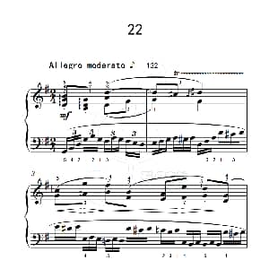 练习曲 22 钢琴谱