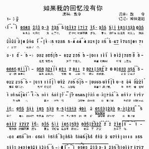 如果我的回忆没有你_歌谱投稿_词曲:敖令 敖令