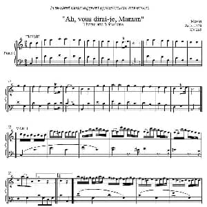 Ah,vous dirai je,Maman 钢琴谱