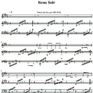 小提琴谱 | Beau Soir 美丽的夜晚 小提琴 钢琴伴奏 Debussy 德彪西