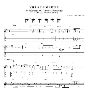 tommy emmanuel villa de martin 吉他谱