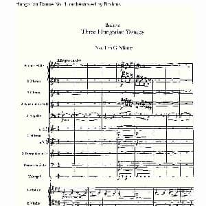 第一匈牙利舞曲 勃拉姆斯管弦乐曲式