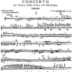 小提琴谱 | C大调小提琴协奏曲 Op.56 小提琴分谱 贝多芬