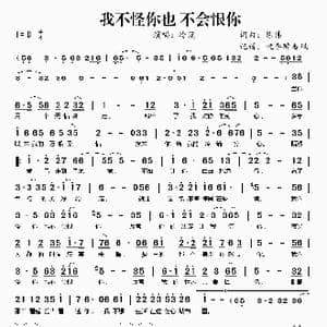 我不怪你也不会恨你_歌谱投稿_词曲:陈伟 陈伟