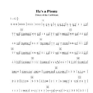 He's a pirate_歌曲简谱_词曲: Klaus Badelt\Hans Zimmer