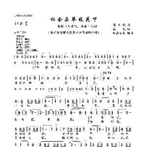 相会在攀枝花下_歌曲简谱_词曲:张天民 高风