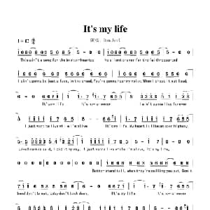 It's my life_外国歌谱