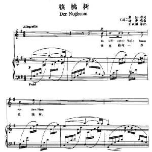 核桃树 德国 _外国歌谱_词曲: 德 摩孙 德 舒曼