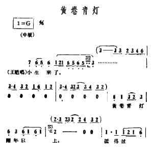 越剧谱 | 黄卷青灯 情探 选段