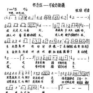 怀念你 可爱的新疆_歌曲简谱_词曲:张璟 张璟