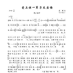 爱上你一辈子不后悔_歌曲简谱_词曲:晨曦 崔伟立