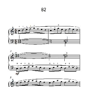两手不同奏法的练习 82 钢琴谱