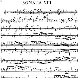 小提琴谱 | Biber Violin Sonata VIII