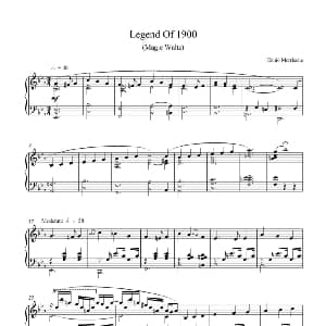 魔幻圆舞曲 Legend of 1900 钢琴谱 Ennio Morricone