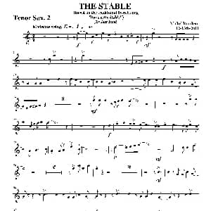萨克斯谱 | THE STABLE 第二次中音萨克斯分谱