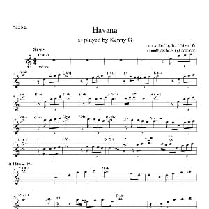 萨克斯谱 | Havana 中音萨克斯